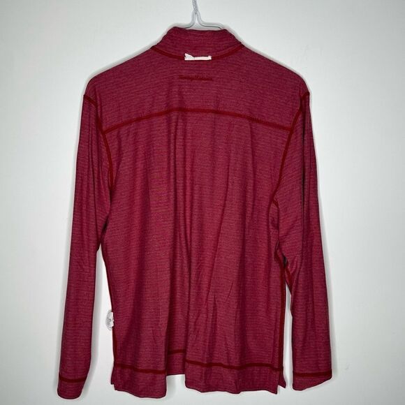 Tommy‎ Bahama Small Crimson Reversible 1/4 Zip Top Size Small - Picture 6 of 10